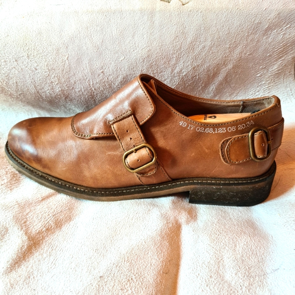 John Fluevog men's stylish dress shoes, monk strap